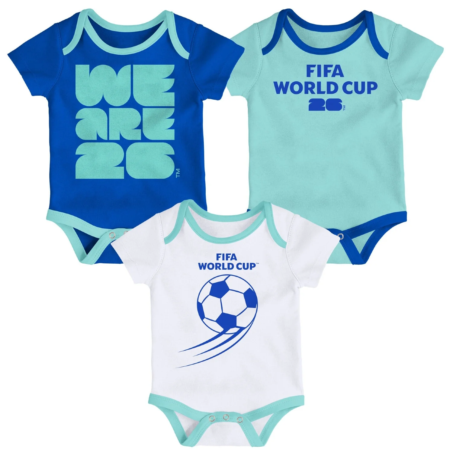 FIFA World Cup 2026™ 'We Are' 26 Newborn Creeper 3 pack