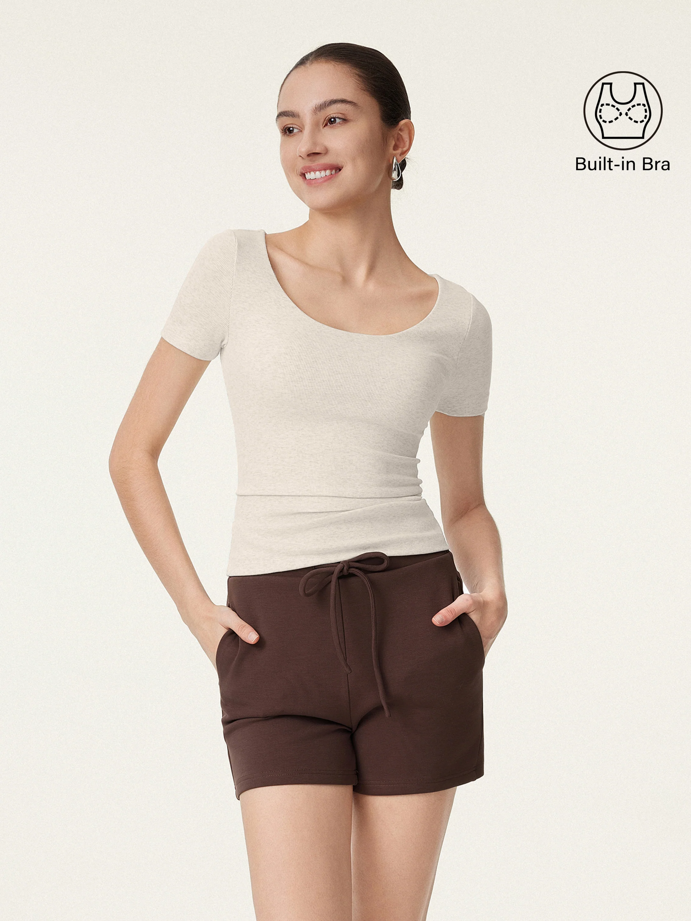 Scoop Neck Cotton New Airy Bra Top