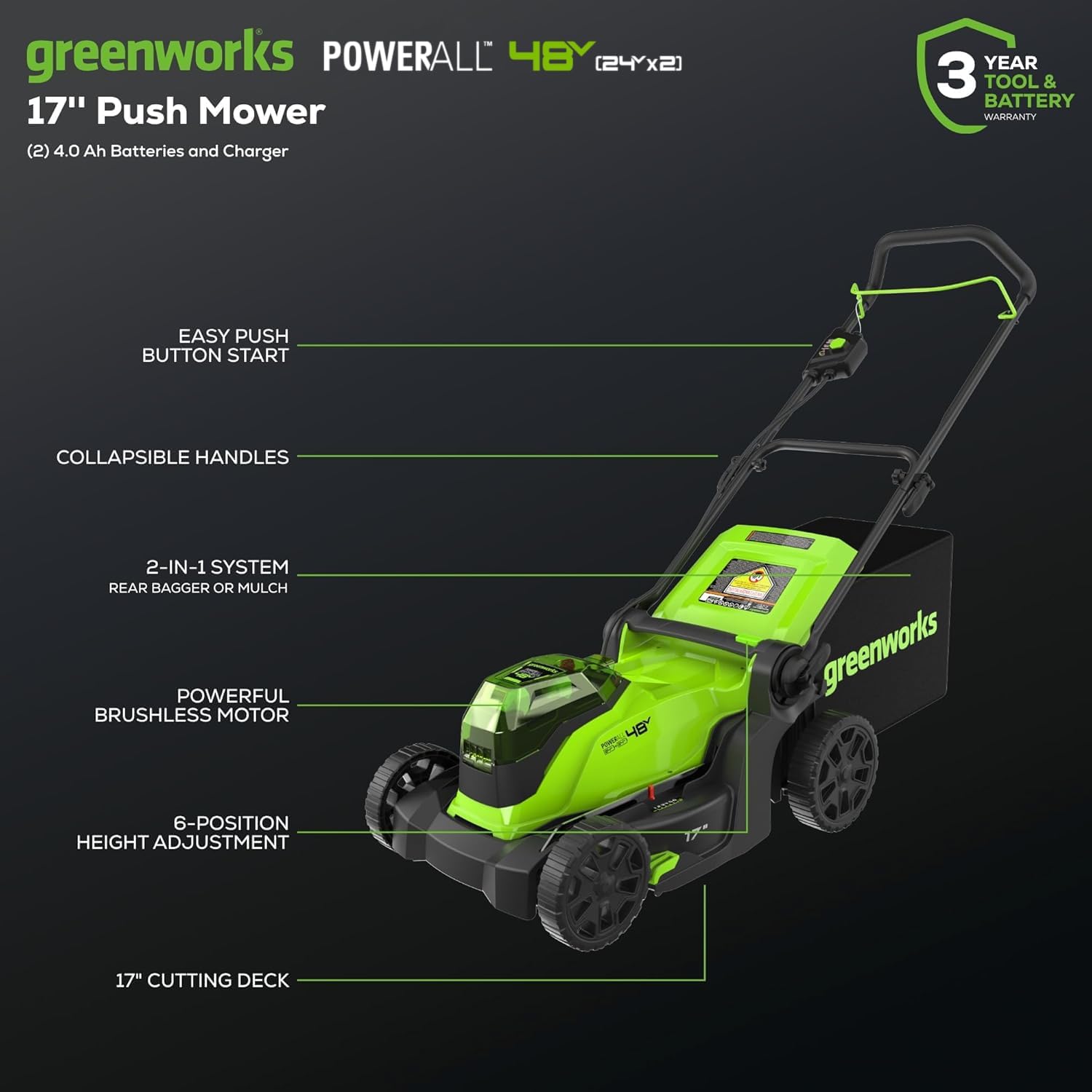 Greenworks 48V (24V x 2) 17