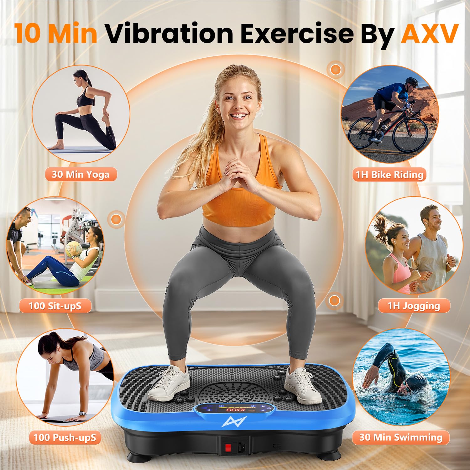AXV Vibration Plate Fitness Machine for Full Body Workout