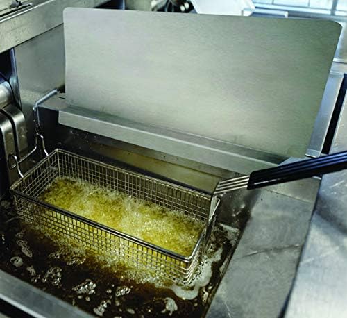 2-Pack Commercial Fryer Splash Guard by Chef Master, 18-Gauge Stainless Steel Universal Fit Oil Splatter Guard, 20.5 x 15