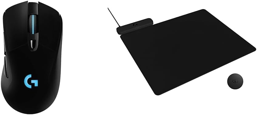 G703 Lightspeed Wireless Gaming Mouse + Powerplay 2 Wireless Charging Mousepad Bundle - Black