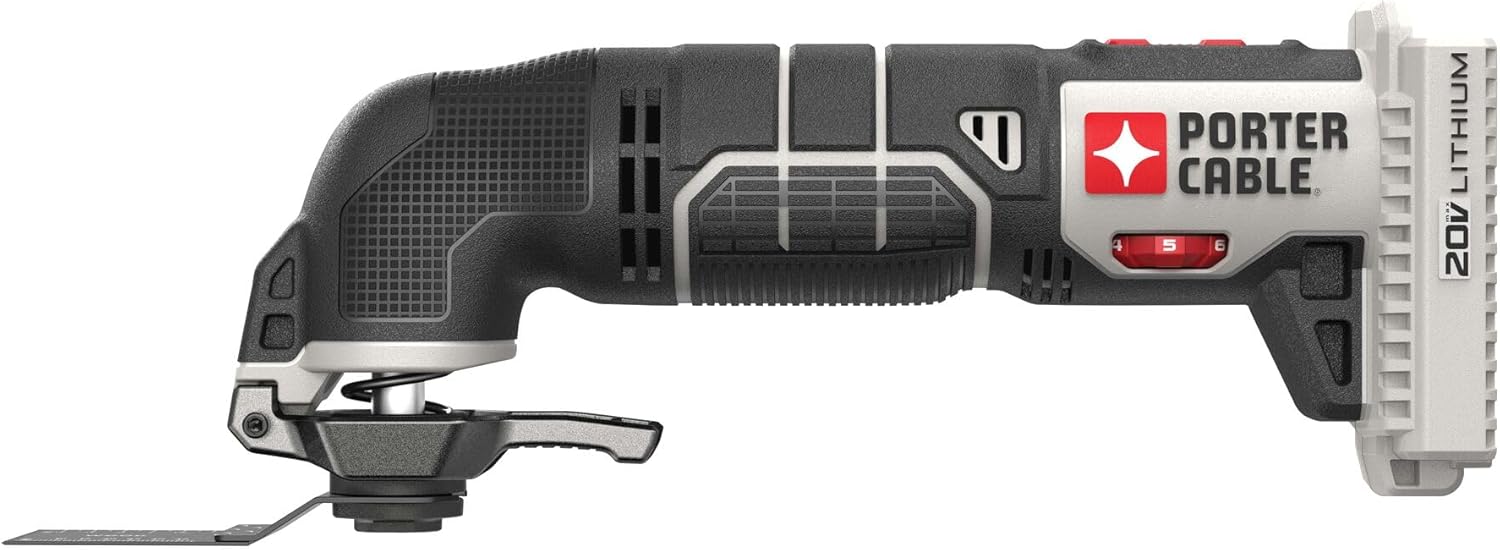 PORTER-CABLE 20V MAX* Oscillating Tool with 11-Piece Accessories, Tool Only (PCC710B)
