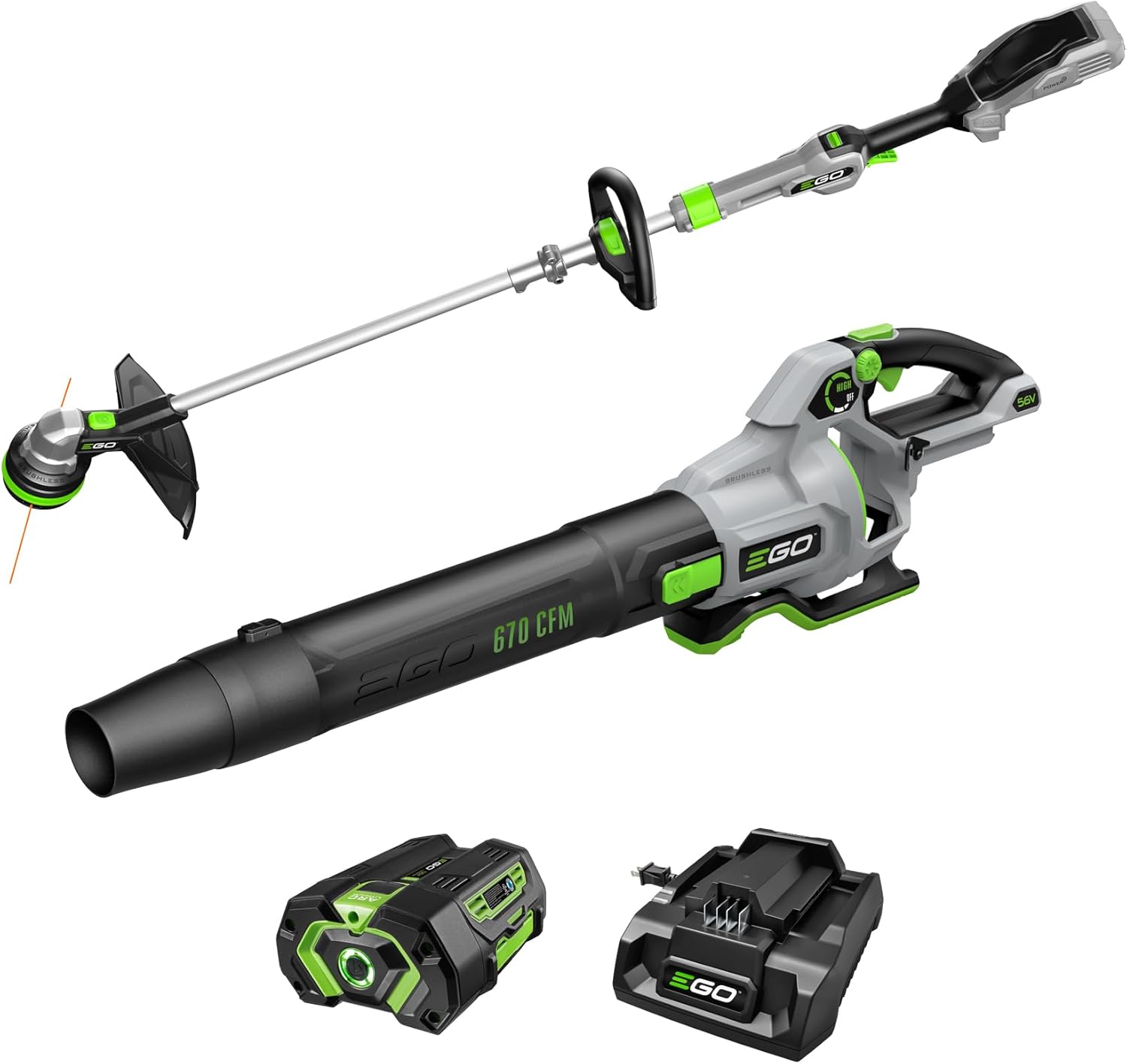 EGO POWER+ Combo, Cordless Trimmer and Blower, 15