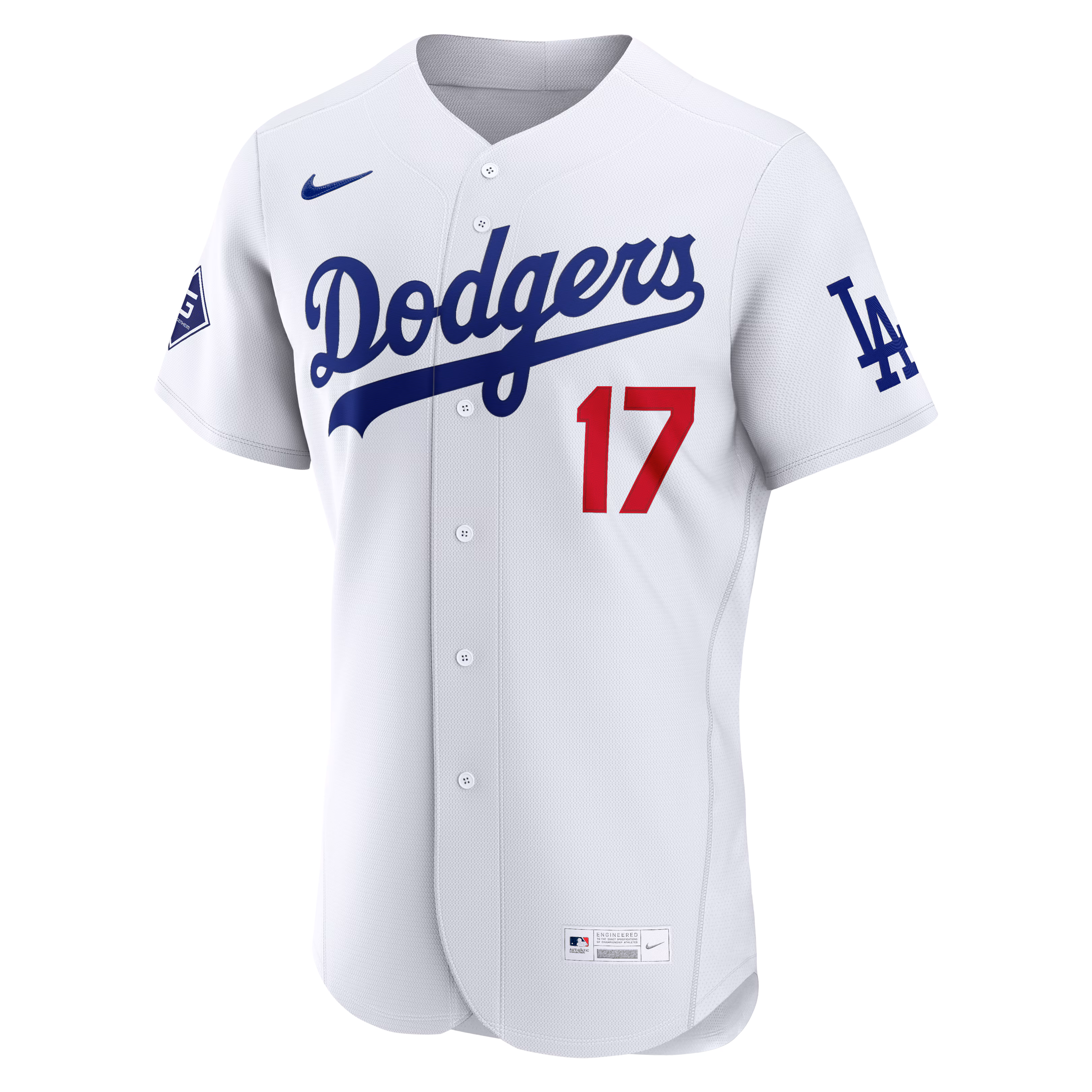 Shohei Ohtani Los Angeles Dodgers Nike Home Authentic Sponsor Patch Jersey - White