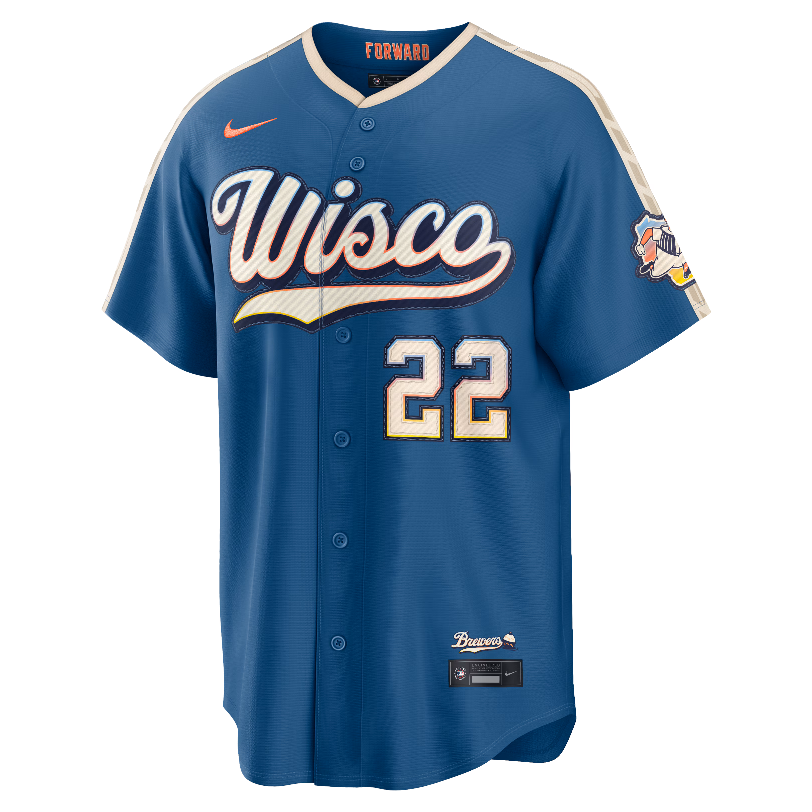 Christian Yelich Milwaukee Brewers Nike 2026 City Connect Stadium Jersey - Mineral Blue