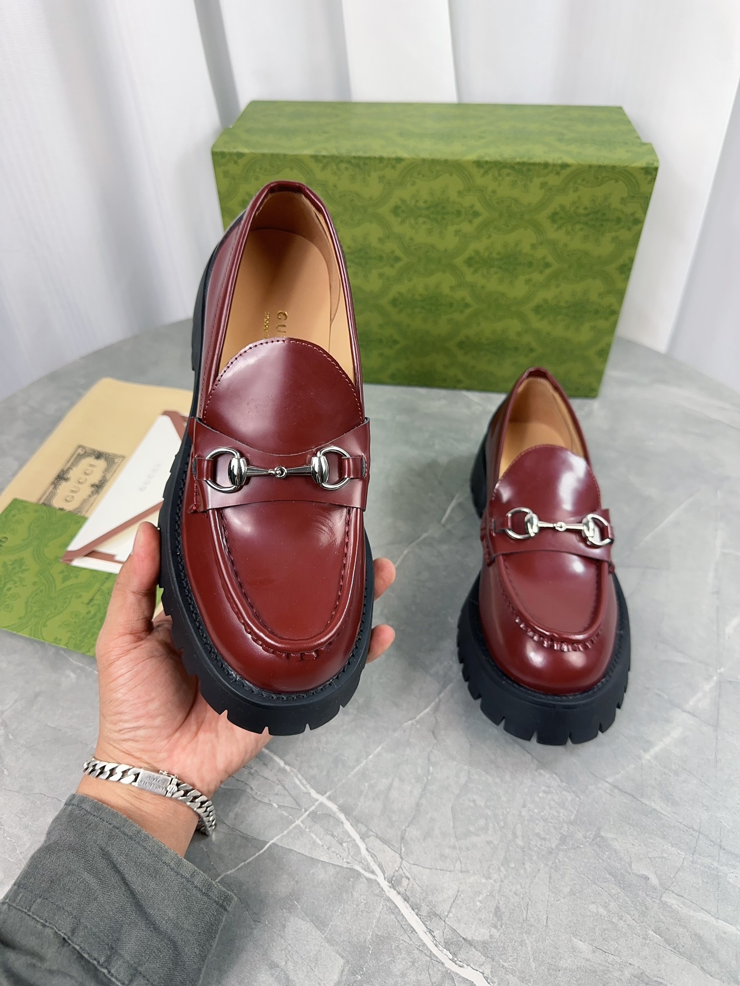Gucci women's leather shoes-98