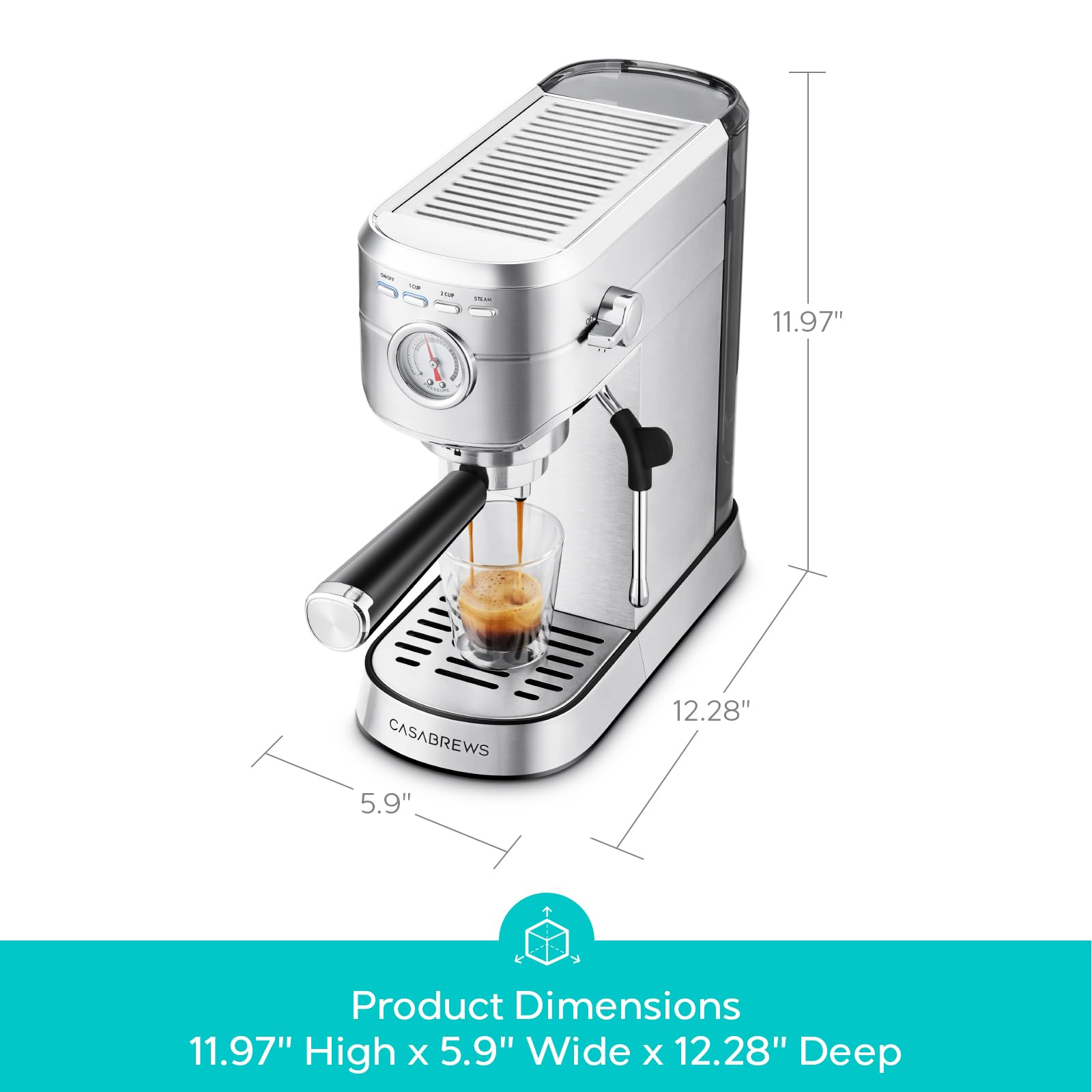 CASABREWS CM5418 Espresso Machine 20 Bar with Steam Frother