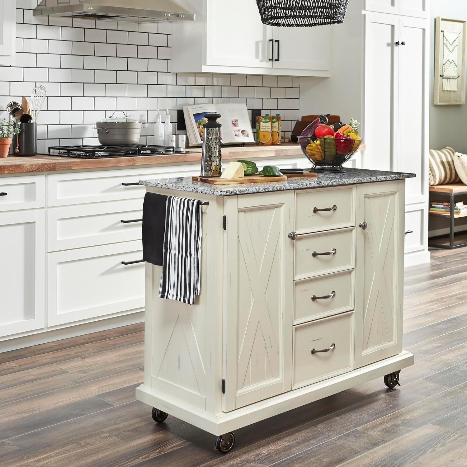Seaside Lodge Granite Top Kitchen Cart by homestyles