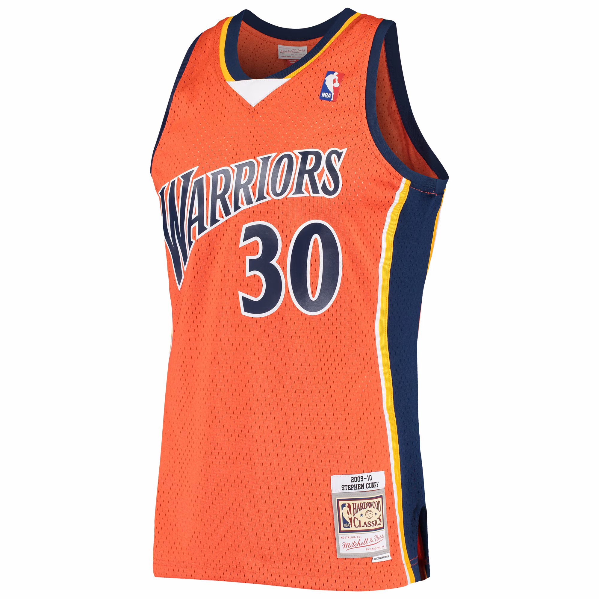 Stephen Curry Golden State Warriors Mitchell & Ness Hardwood Classics Swingman Jersey - Orange