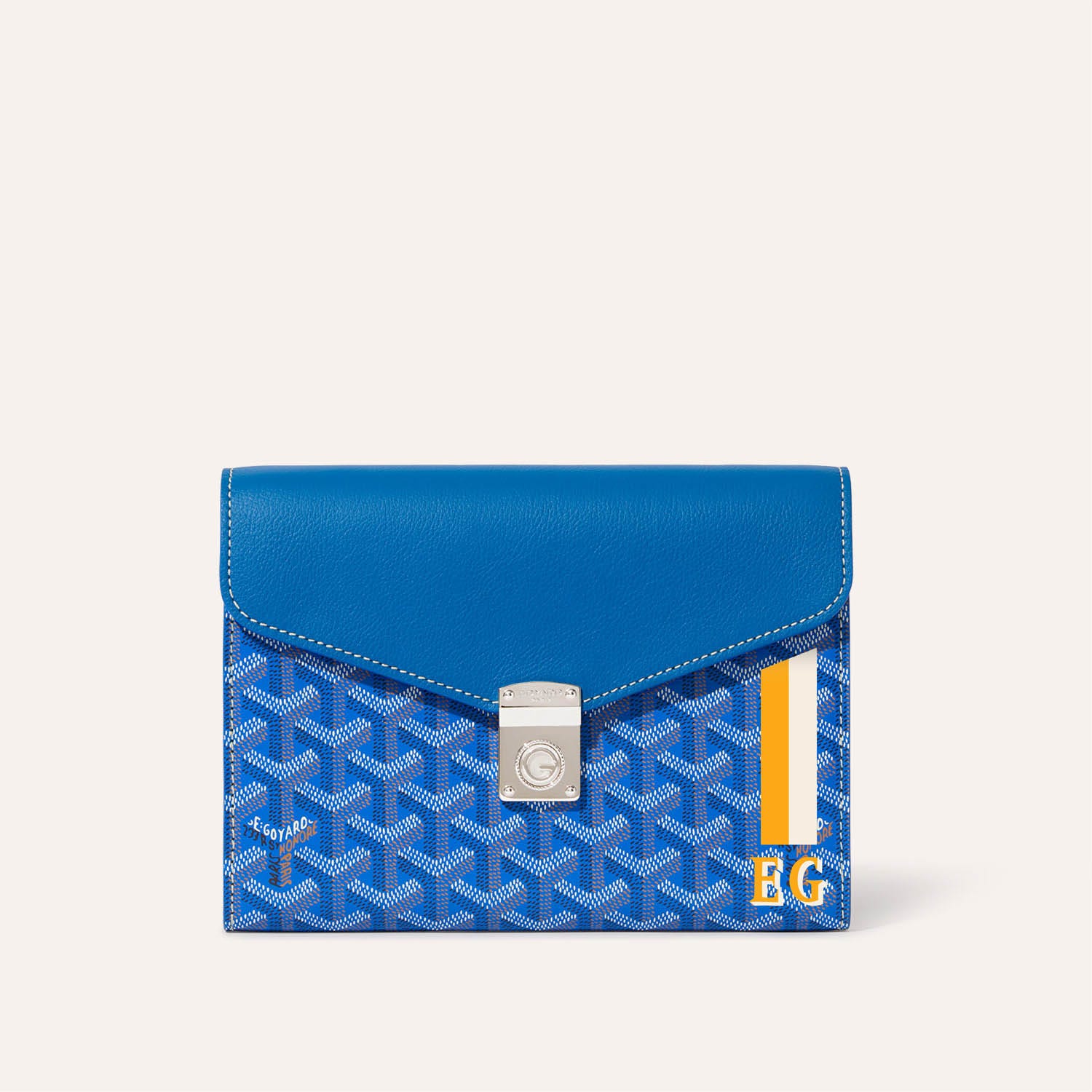 Chypre Wallet-Pouch Stripes and Initials