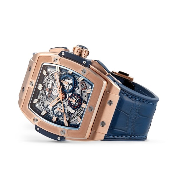Spirit Of Big Bang Men Automatic Blue Alligator Watch 641.OX.7180.LR