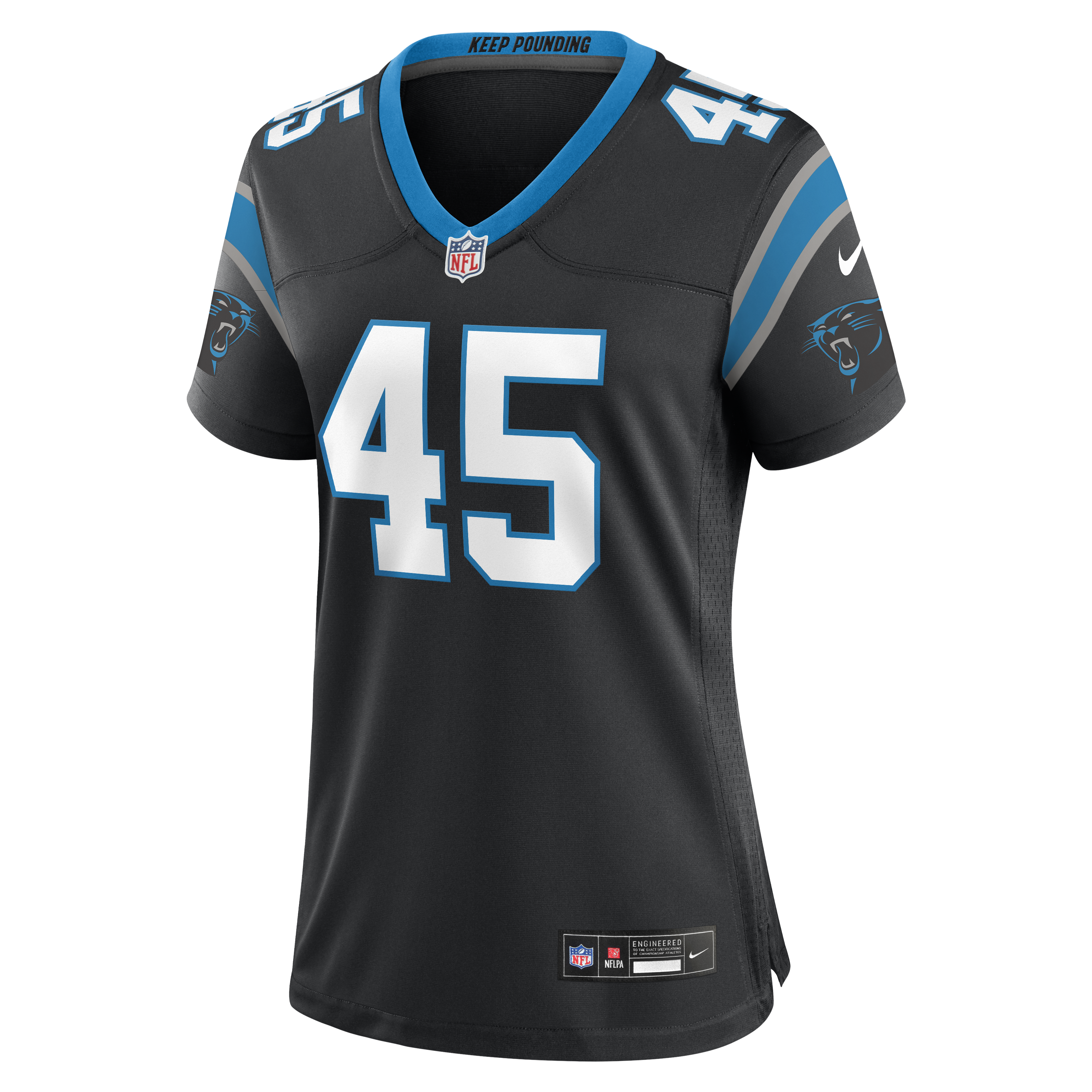Maema Njongmeta Carolina Panthers Nike Women's Team Game Jersey -  Black