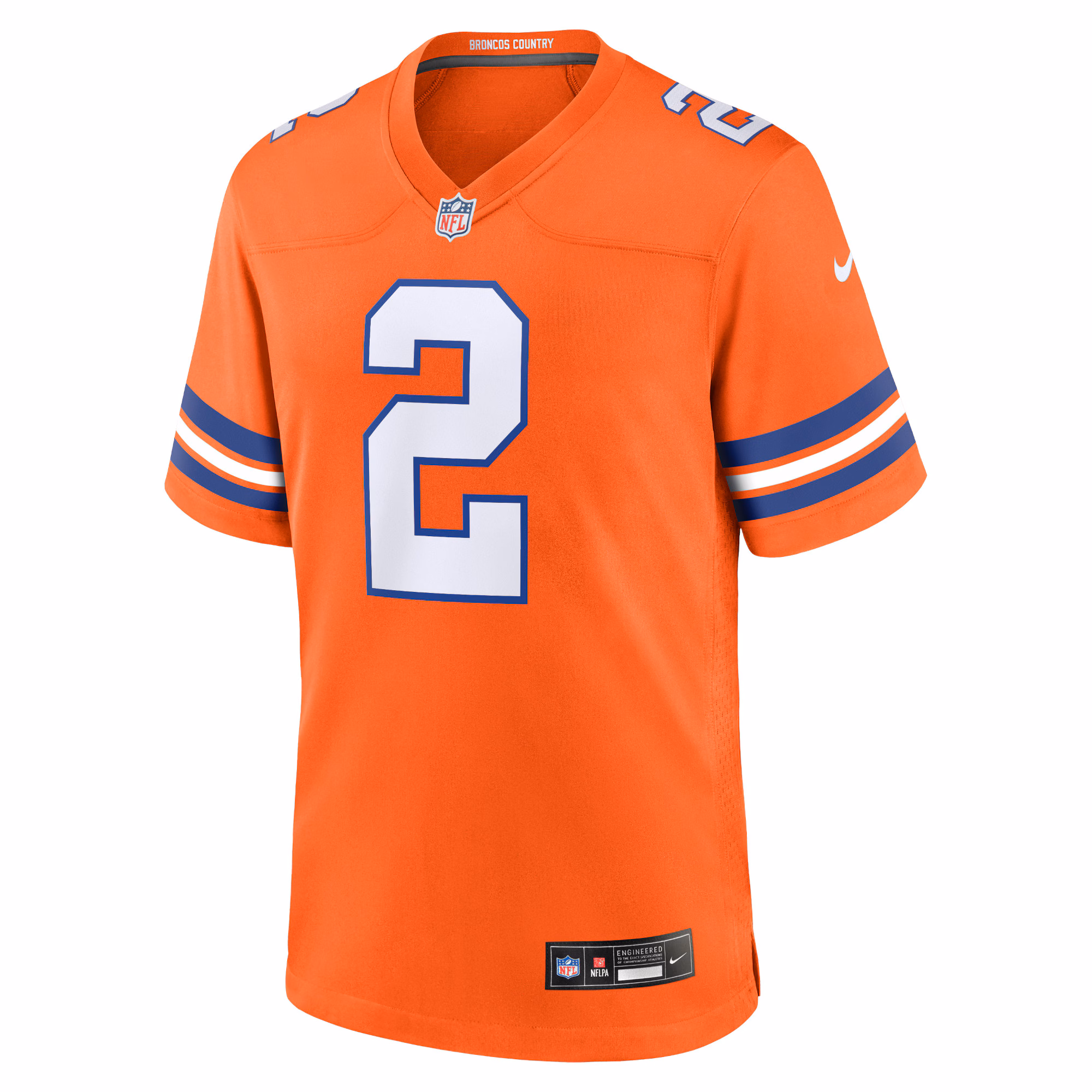 Patrick Surtain II Denver Broncos Nike Mile High Collection 1977 Throwback Player Game Jersey - Orange