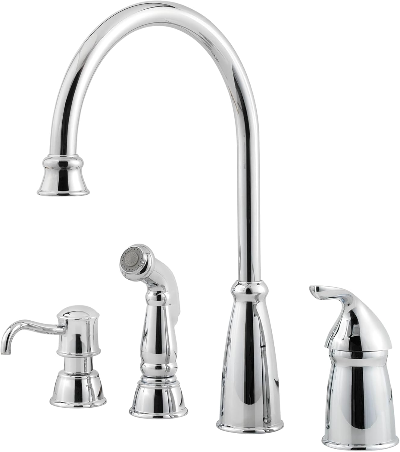 Pfister GT26-4CBC Avalon One-Handle Kitchen Faucet with Side Spray, Chrome