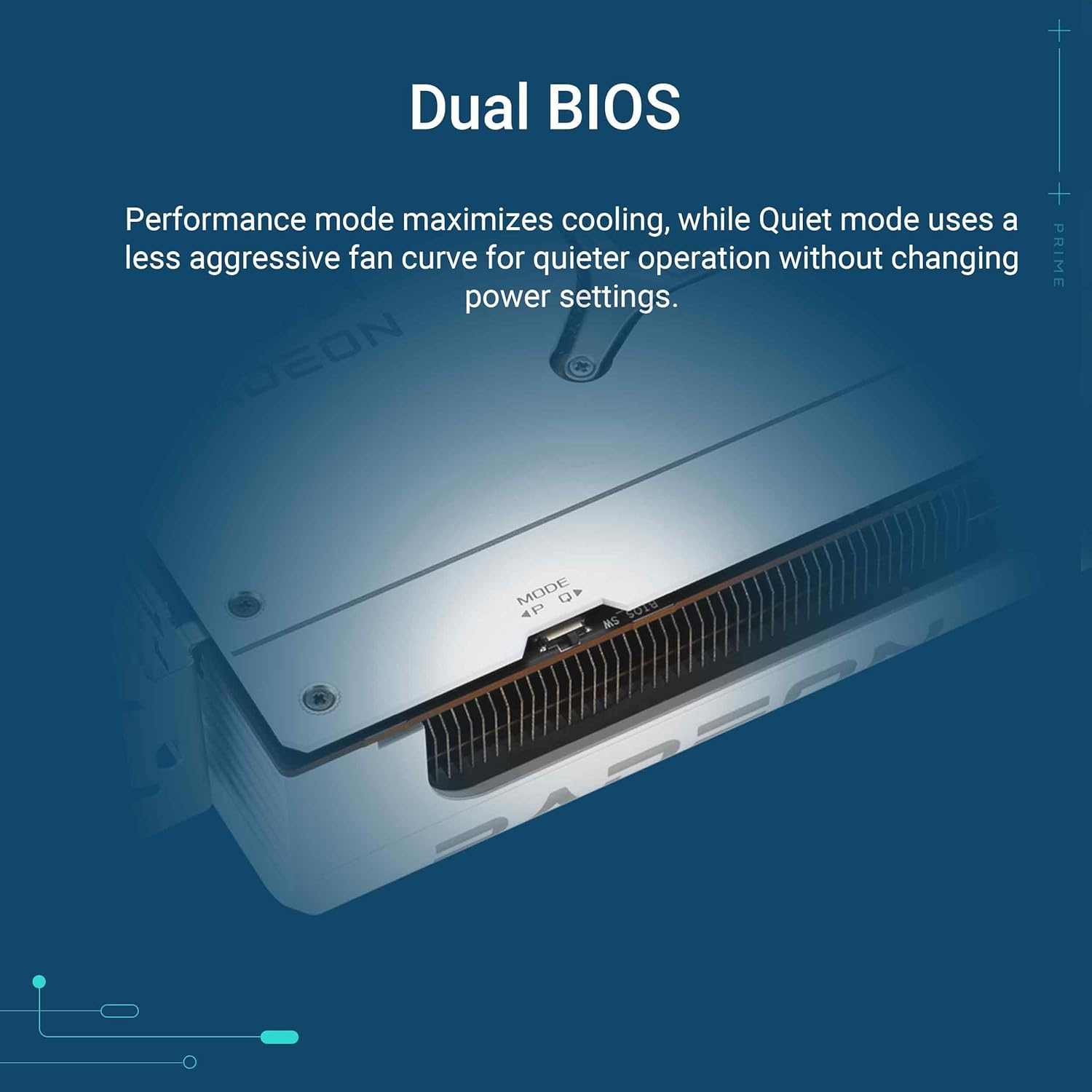 ASUS Prime Radeon™ RX 9070 XT White OC Edition Graphics Card, AMD (PCIe 5.0, HDMI/DP 2.1, 2.5-Slot Design, Axial-tech Fans, Ball Bearings, Dual BIOS, GPU Guard)