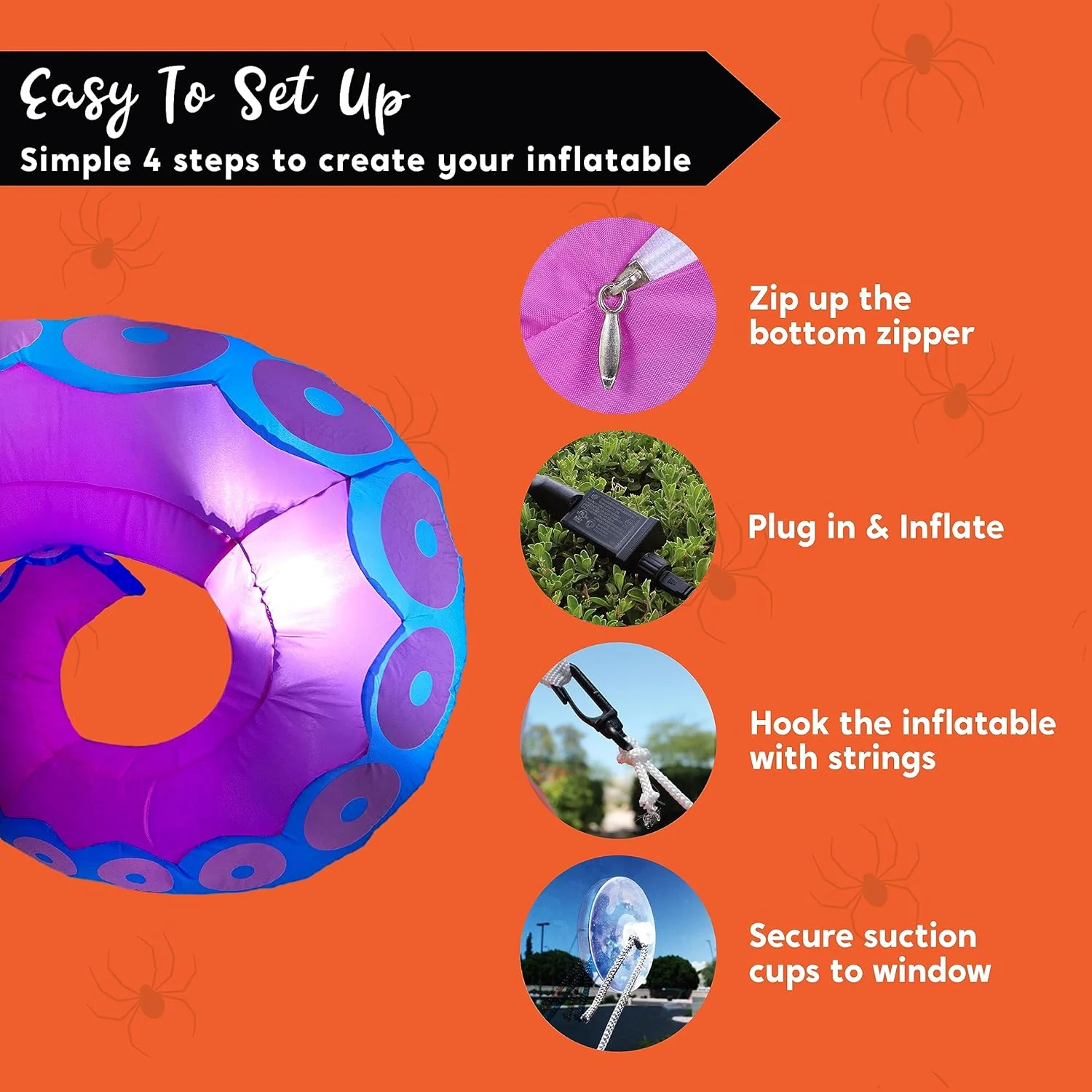 3-Pack Halloween Inflatable Giant Octopus Tentacles