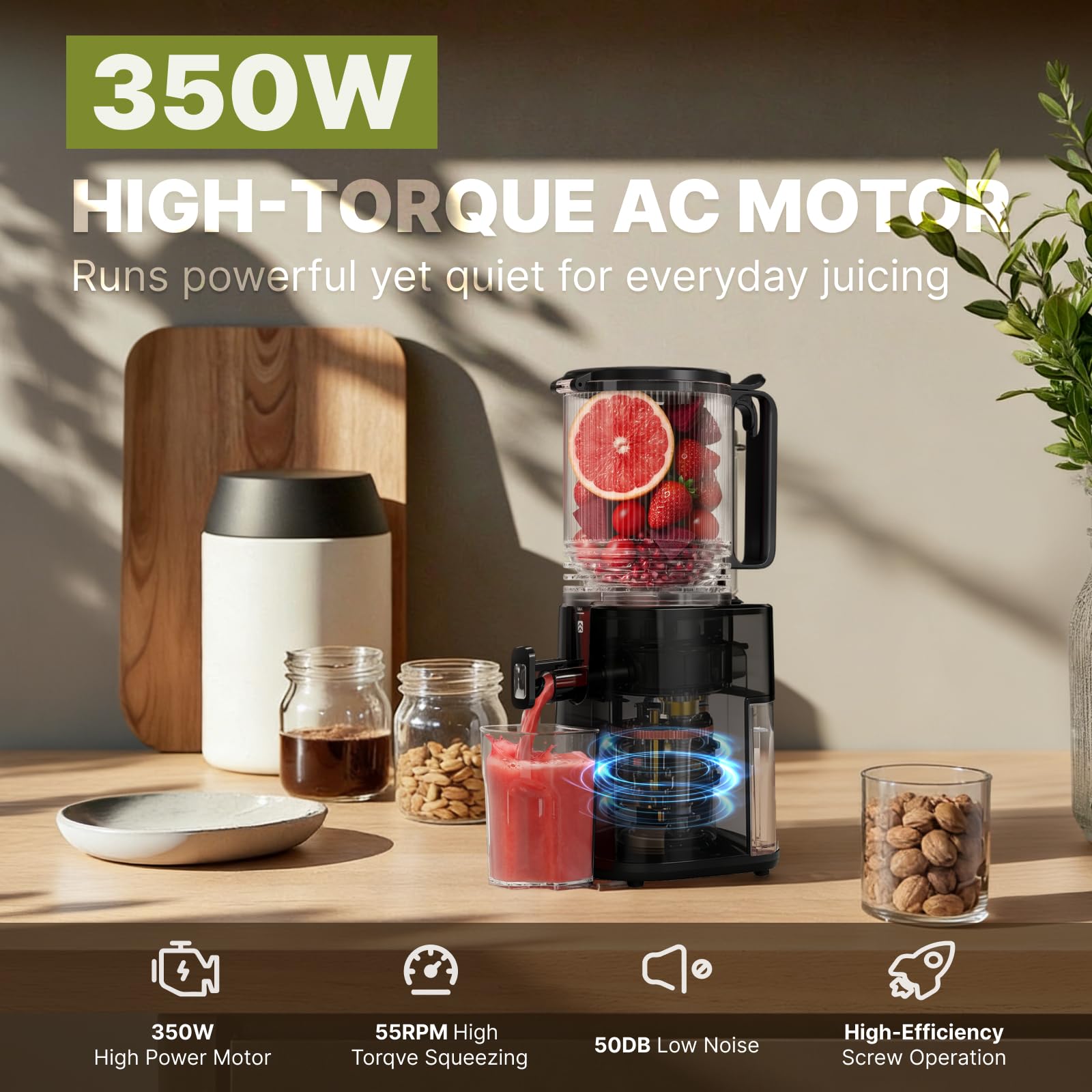 YOYDS Cold Press Juicer with 5.5