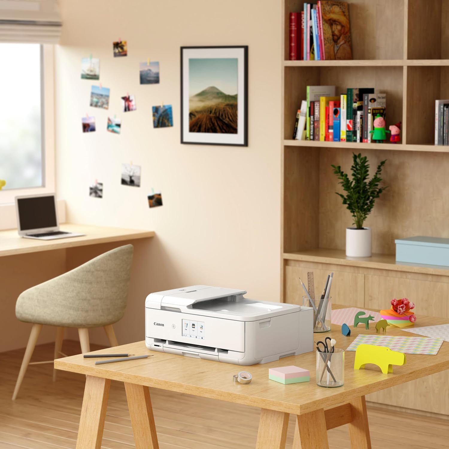 Canon TS9521C All-In-One Wireless Crafting Photo Printer, 12X12 Printing, White, Amazon Dash Replenishment Ready