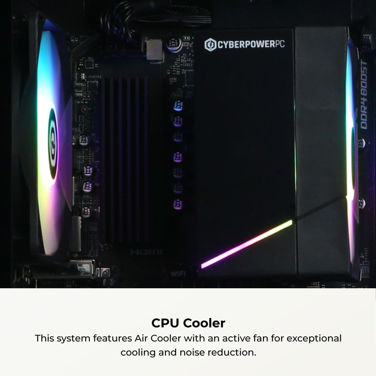 CyberPowerPC Gamer Master Gaming PC, AMD Ryzen 5 5500 3.6GHz, Radeon RX 6500 XT 4GB, 8GB DDR4, 500GB PCIe 4.0 SSD, WiFi Ready & Windows 11 Home (GMA3100A3)