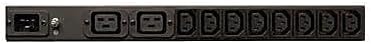 Tripp Lite Basic PDU, 14 Outlets (12 C13, 2 C19), 100-240V, C20 with L6-20P Adapter, 1.6-3.8kW, 12 ft. Cord, 1U Rack-Mount Single-Phase PDU (PDUH20DV)