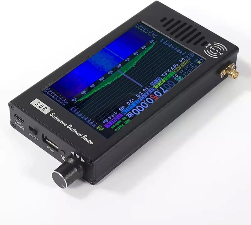 Handheld Shortwave Radio 4.3-inch Touchscreen with Spectrum Display, 5000mAh Rechargeable Battery, 99 Channels, Portable AM/FM/SW Radio for Enthusiasts