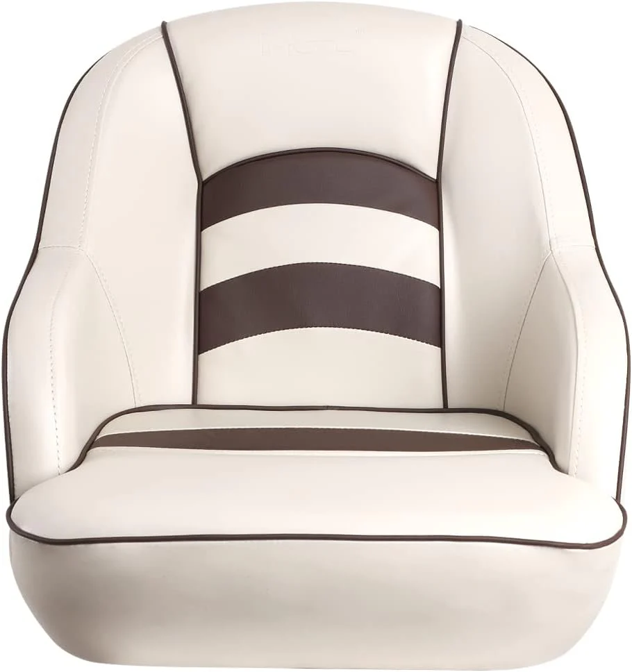 Bucket Pontoon Boat Seat (White/Blue)