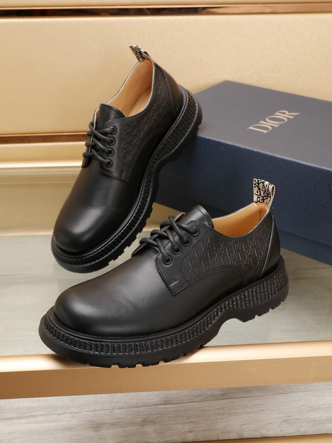 Dior men's leather shoes-78