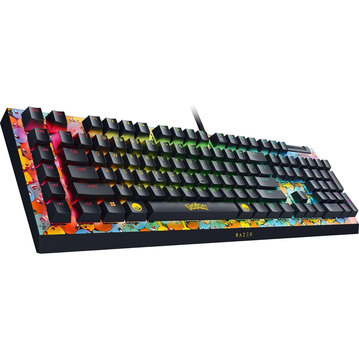 Razer BlackWidow V4 X Mechanical Gaming Keyboard: Green Switches Tactile & Clicky - 6 Macro Keys - Chroma RGB - Doubleshot ABS Keycaps - Sound Dampening & Stabilizers - Pokémon Edition