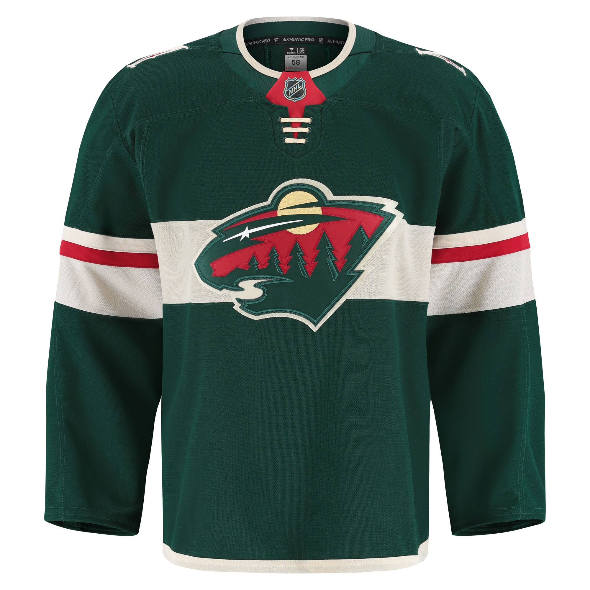 Minnesota Wild Fanatics Home Authentic Pro Jersey - Green