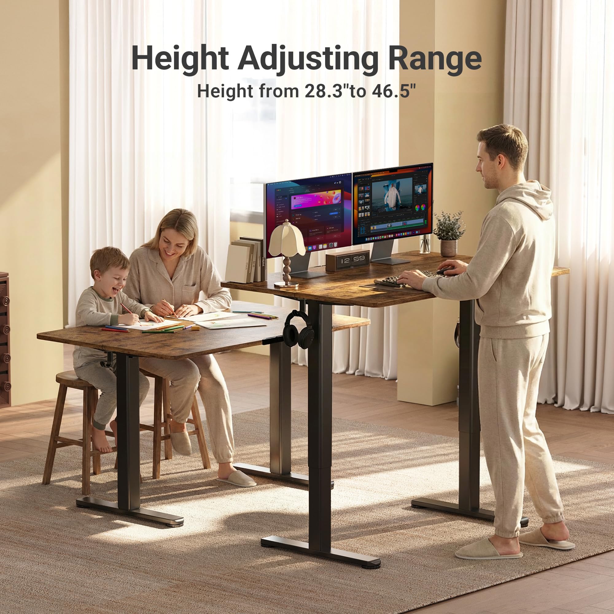 CLAIKS Electric Standing Desk - Adjustable Height 24x48