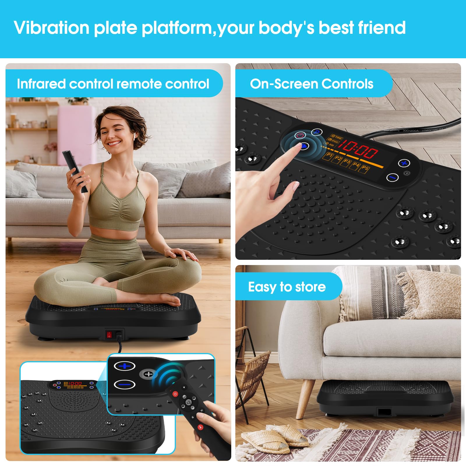 SOFTGYM Vibration Plate Exercise Machine for Lymphatic Drainage