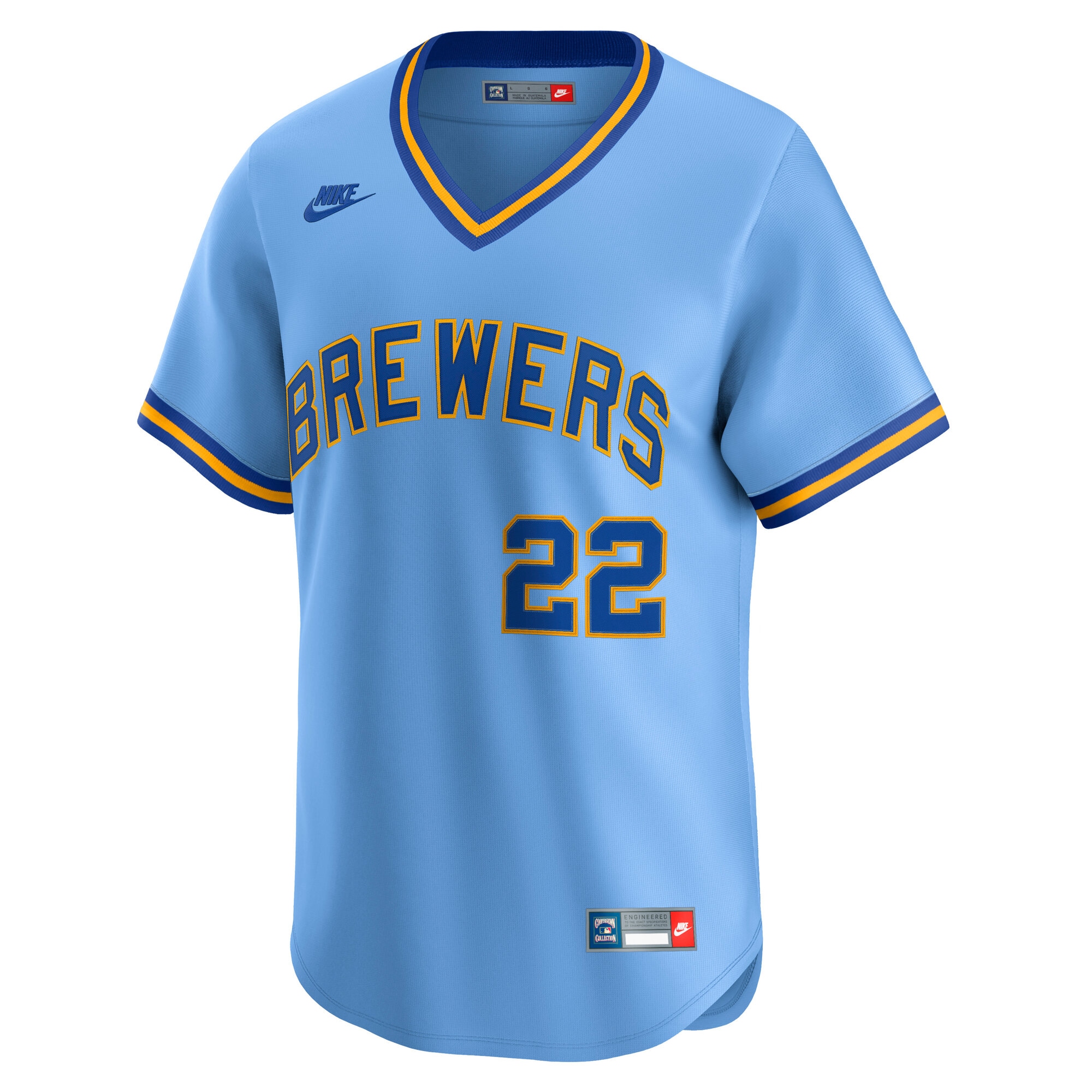Christian Yelich Milwaukee Brewers Nike Cooperstown Collection Limited Jersey - Powder Blue