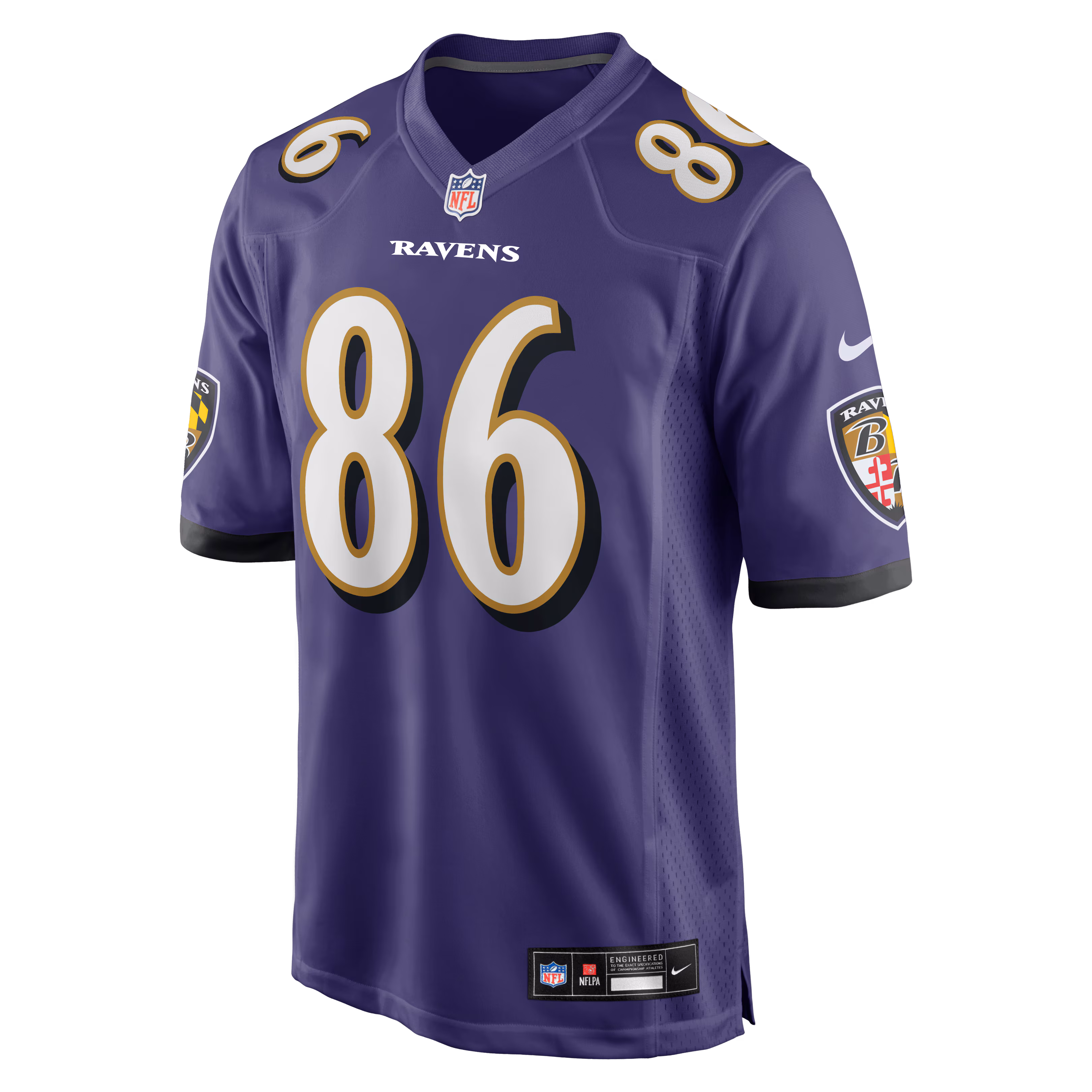 Cornelius Johnson Baltimore Ravens Nike Team Game Jersey -  Purple