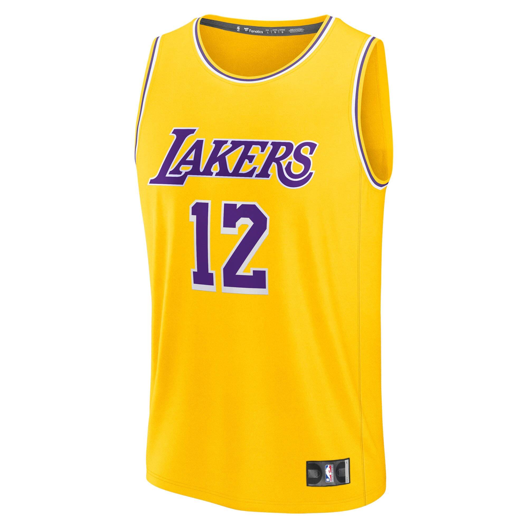 Jake LaRavia Los Angeles Lakers Fanatics Fast Break Replica Jersey - Icon Edition - Gold
