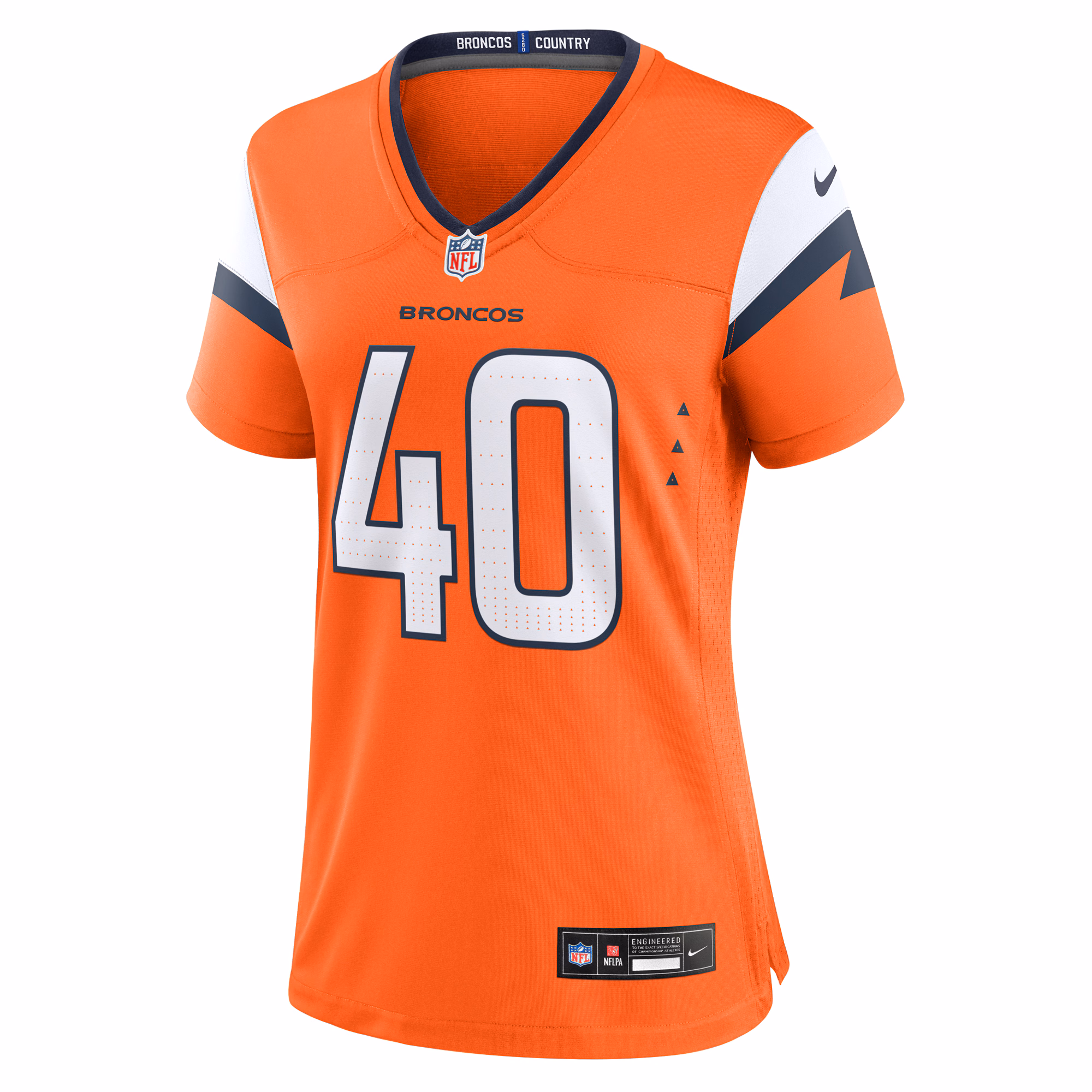 Justin Strnad Denver Broncos Nike Women's Team Game Jersey -  Orange