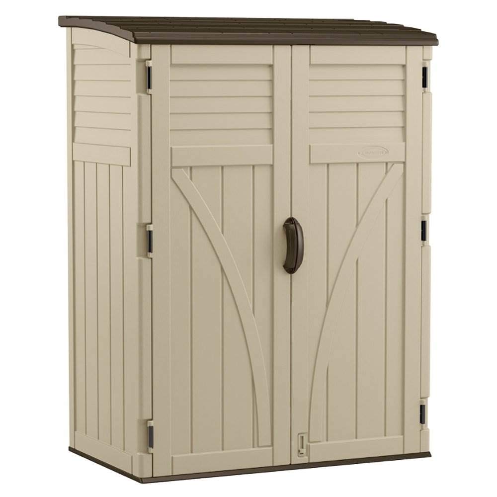 SUNCAST Resin Outdoor Storage Shed for Garden Tools & Cushions