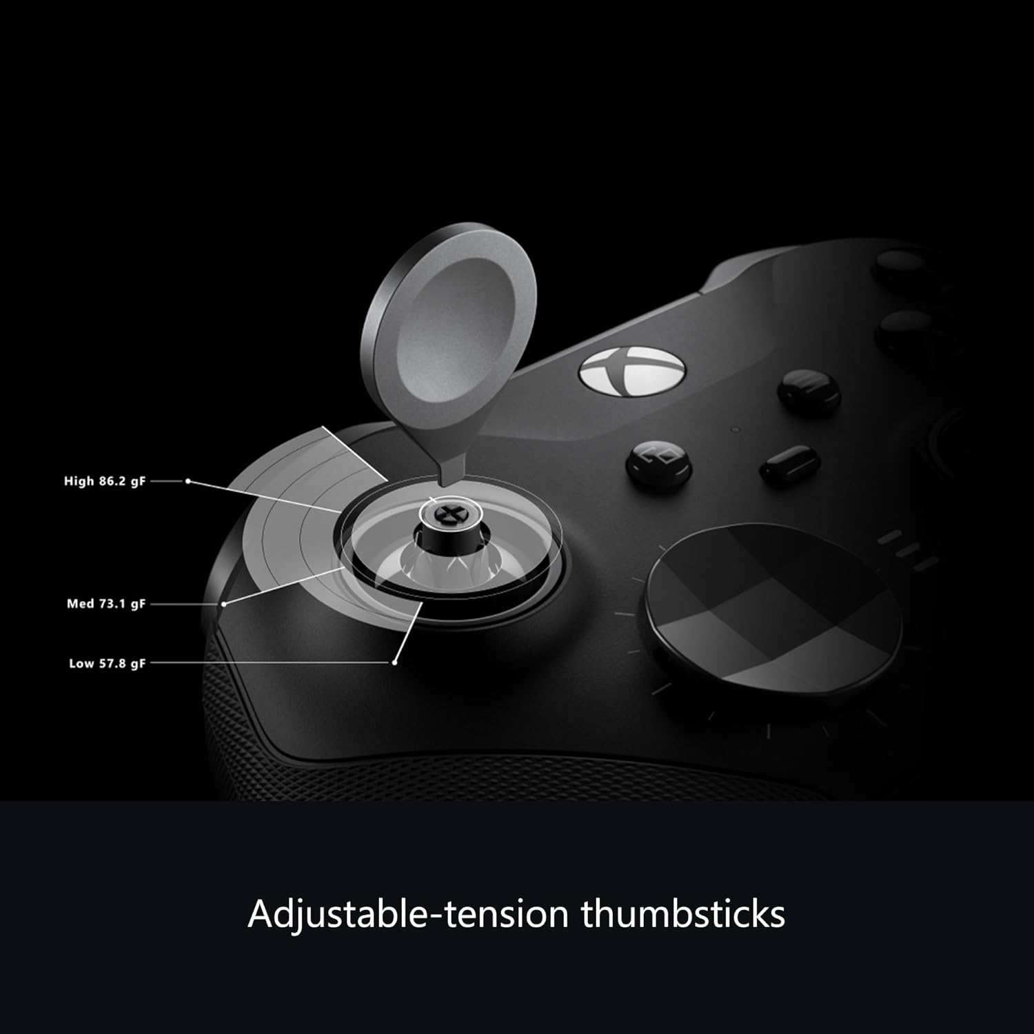 Xbox Wireless Gaming Controller | Elite Series 2 | Black | Console, PC, and Android | Adjustable Thumbsticks | Trigger Locks