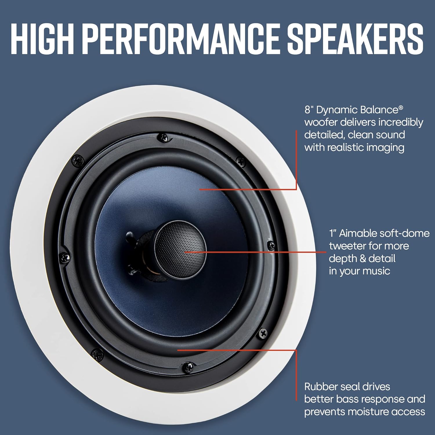 Polk Audio RC80i 2-Way Premium In Ceiling Speakers 8