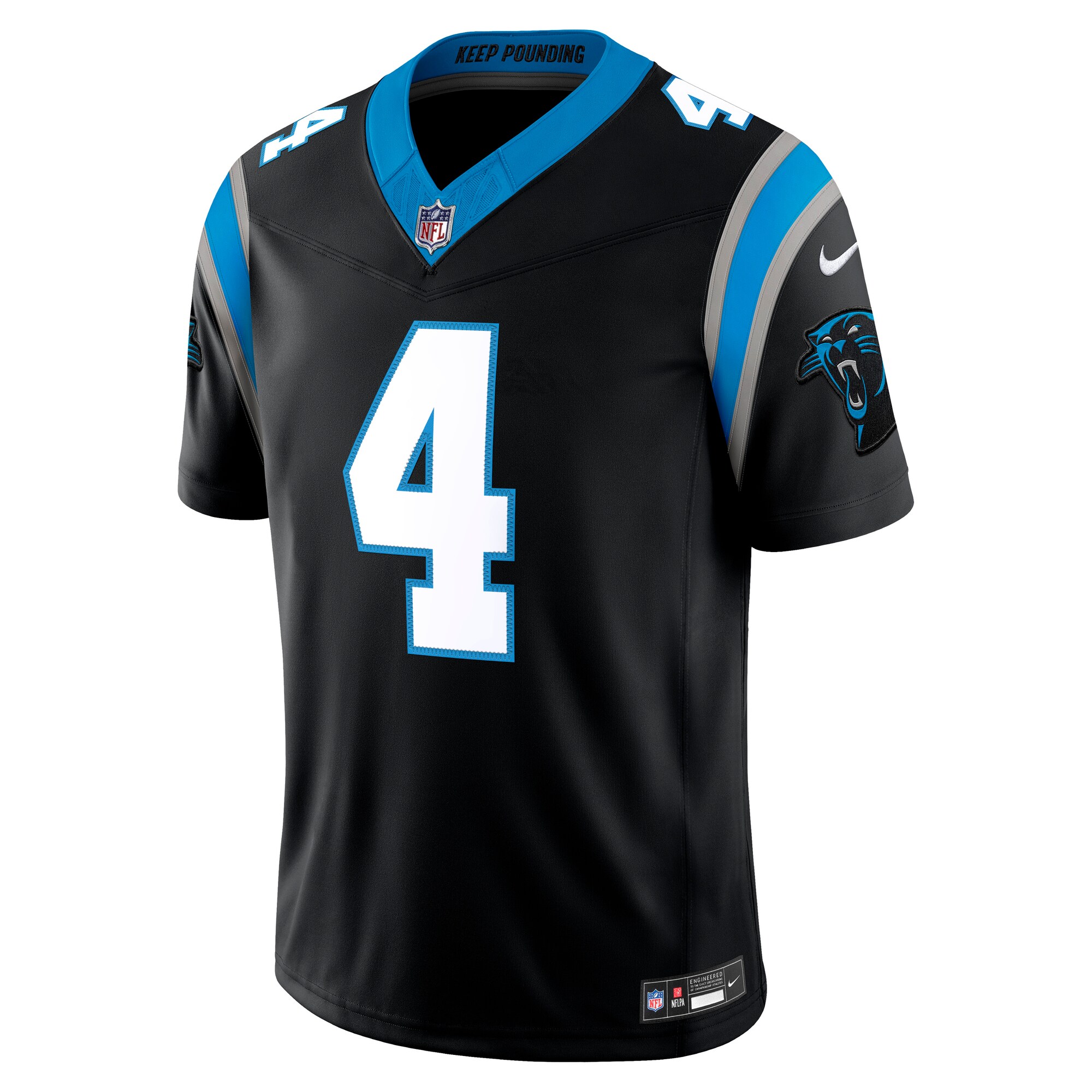 Tetairoa McMillan Carolina Panthers Nike Vapor F.U.S.E. Stitched Limited Jersey - Black