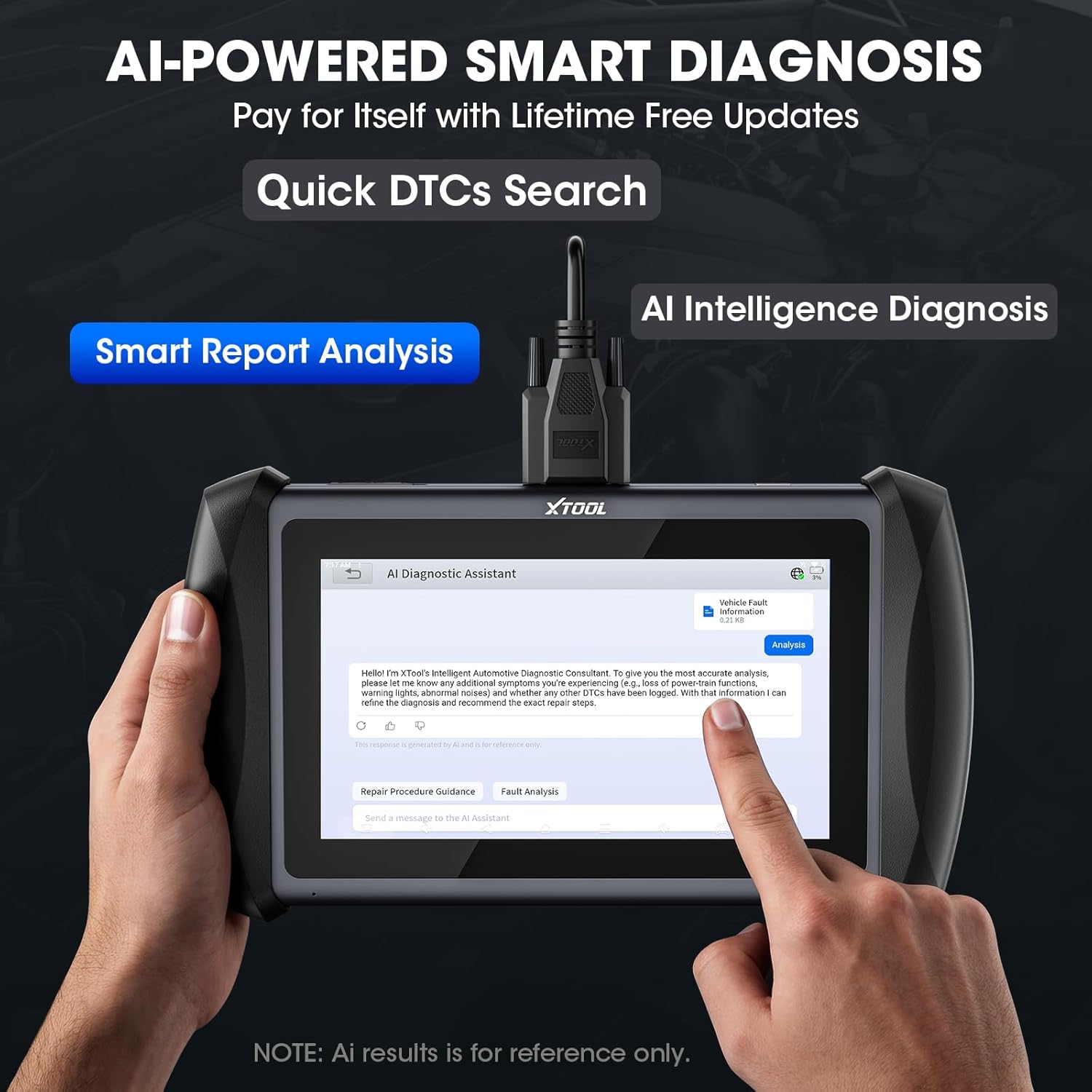 XTOOL IP616 V2.0 Bidirectional Scan Tool with Lifetime Free Updates, AI-Assisted Full System OBD2 Scanner Diagnostic Tool with 34+ Reset Services, Active Test, CAN FD & DoIP, FCA AutoAuth, Android 10