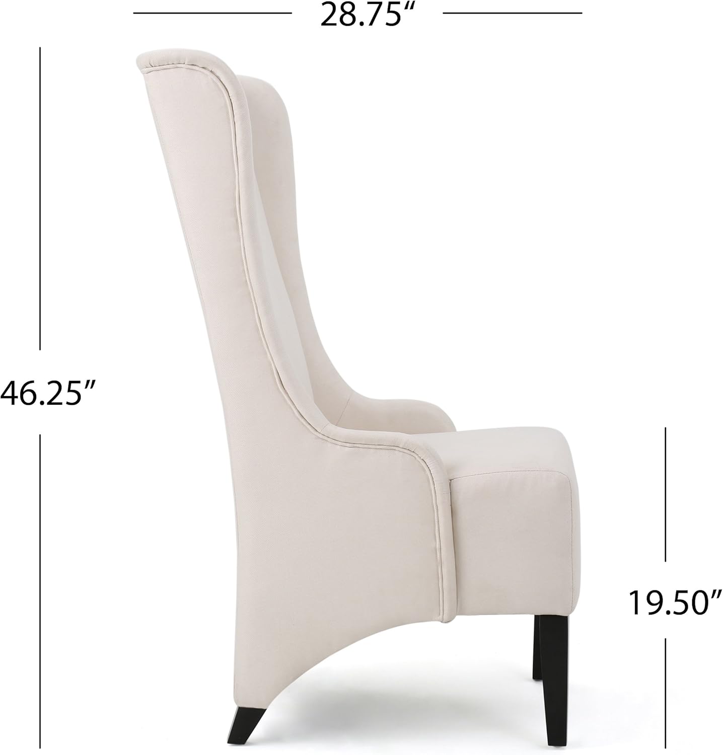 Christopher Knight Home Callie Fabric Dining Chair, Beige, 23.25