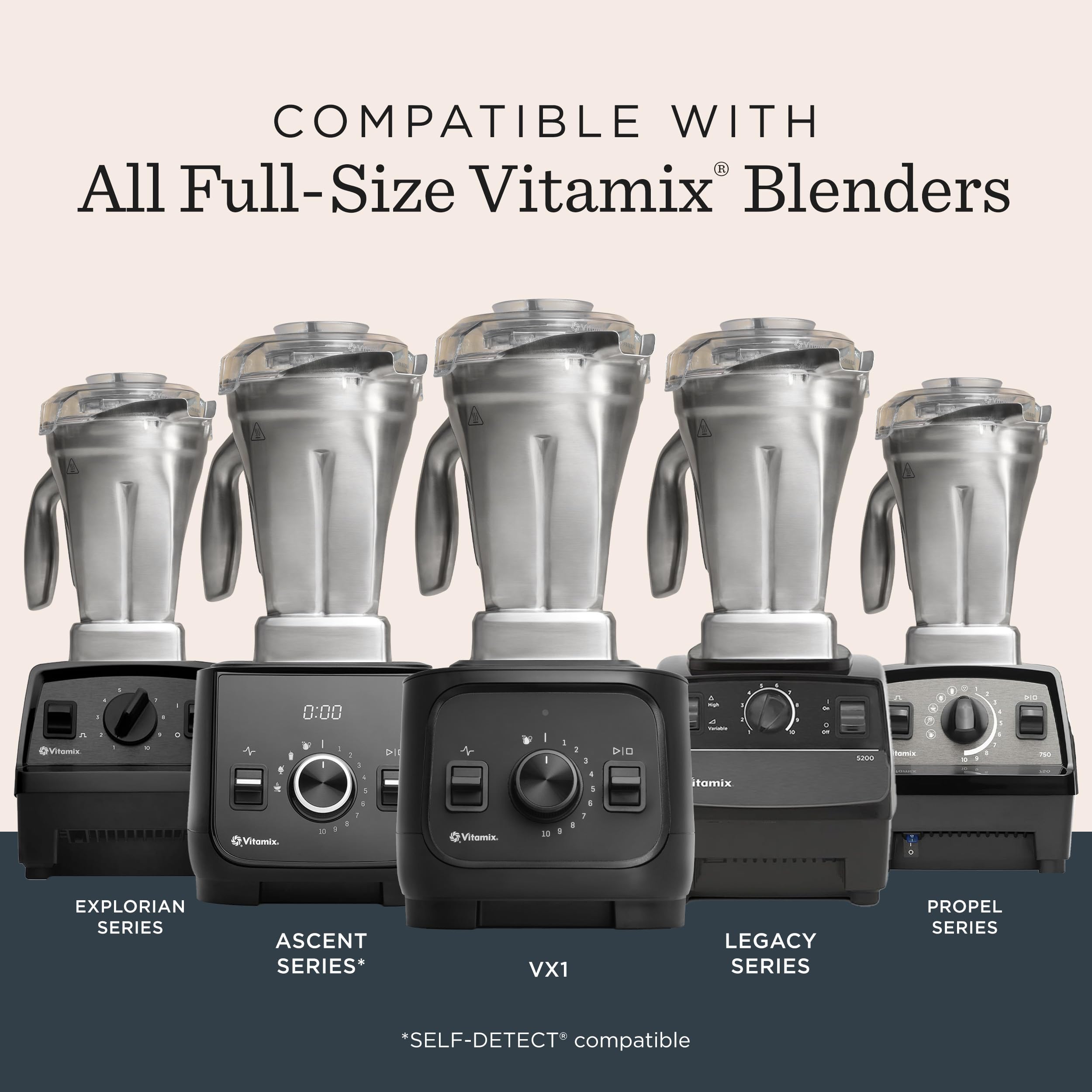 VITAMIX 48-Ounce Stainless Steel Blender Container - Dishwasher Safe