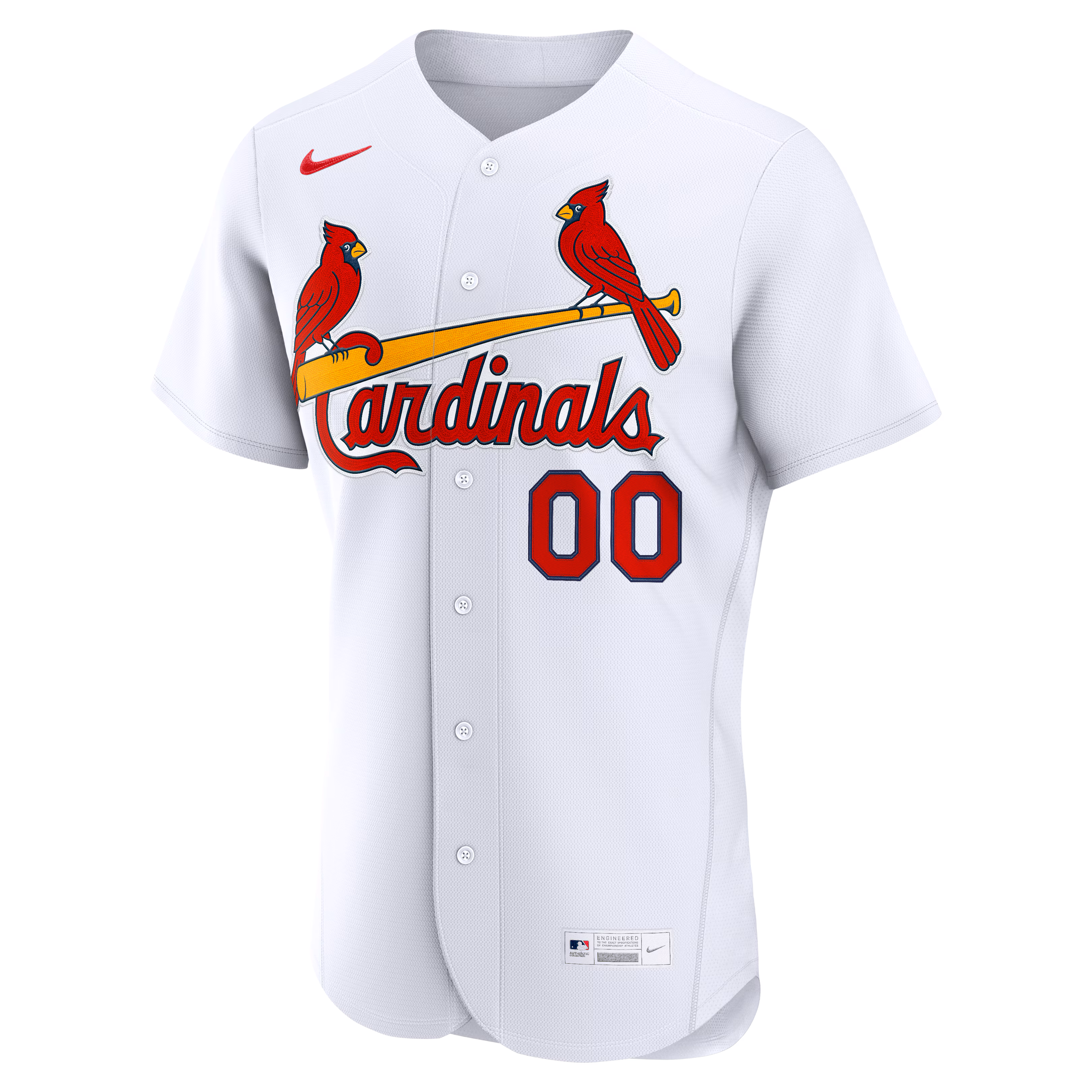 St. Louis Cardinals Nike Home Authentic Custom Jersey - White