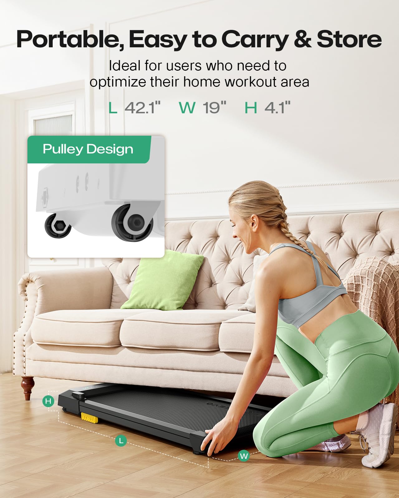 UREVO Smart Walking Pad - Quiet Standing Desk Treadmill