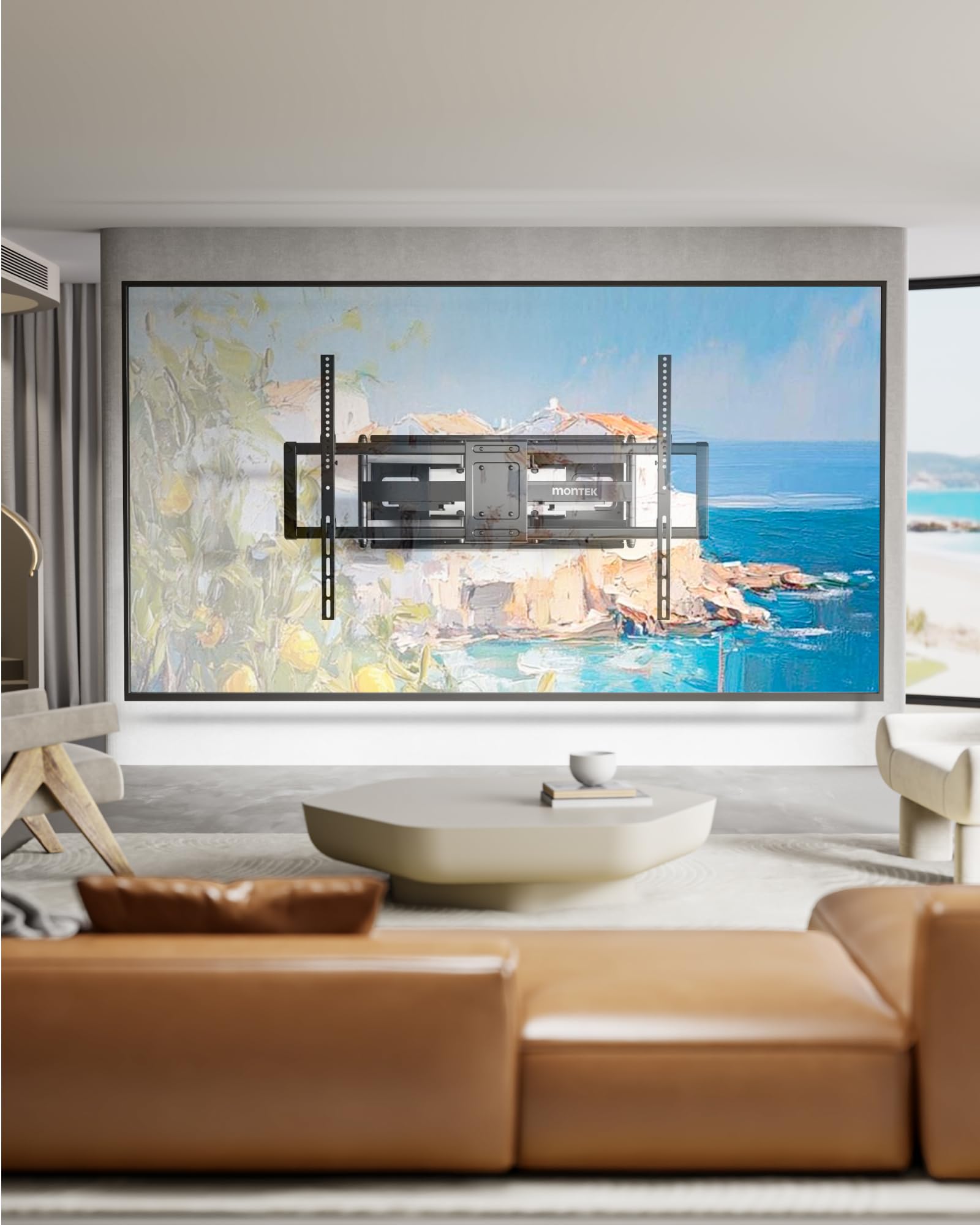 MONTEK Heavy Duty XXL Full Motion TV Wall Mount 60-120