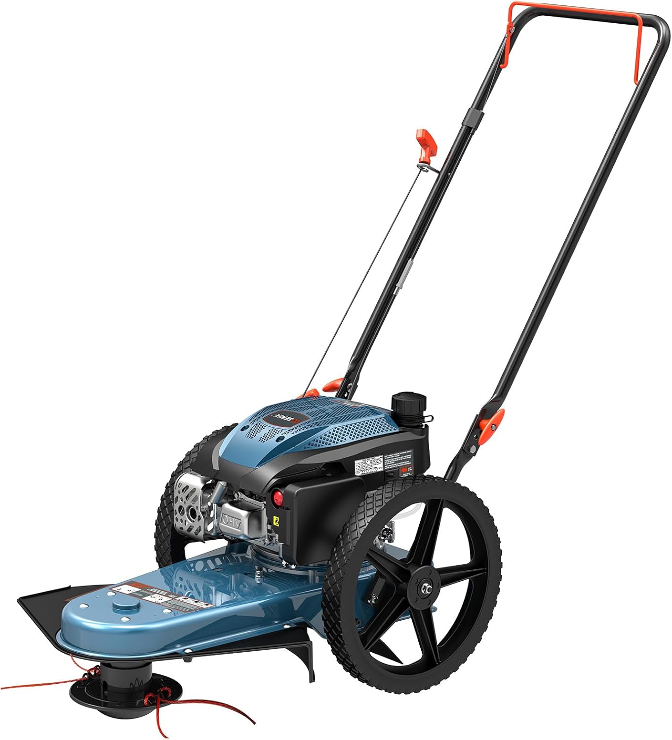SENIX 22-Inch Gas Walk Behind Brush Cutter and String Trimmer, 160 cc 4-Cycle Engine, 14