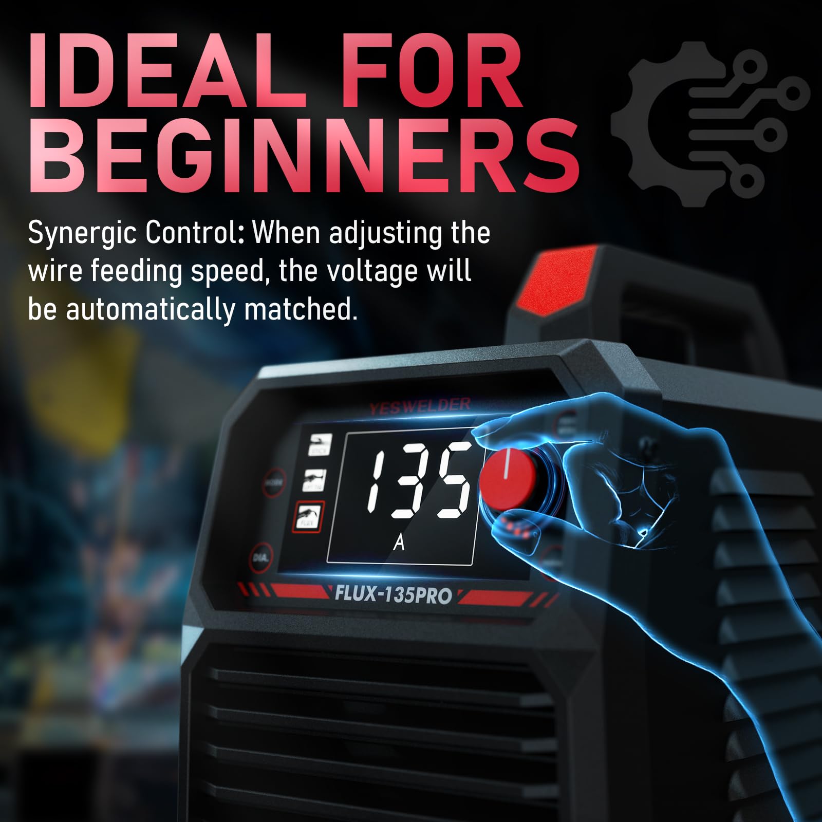 YESWELDER YESWELDER 135A MIG Welder 3-in-1 Digital Display