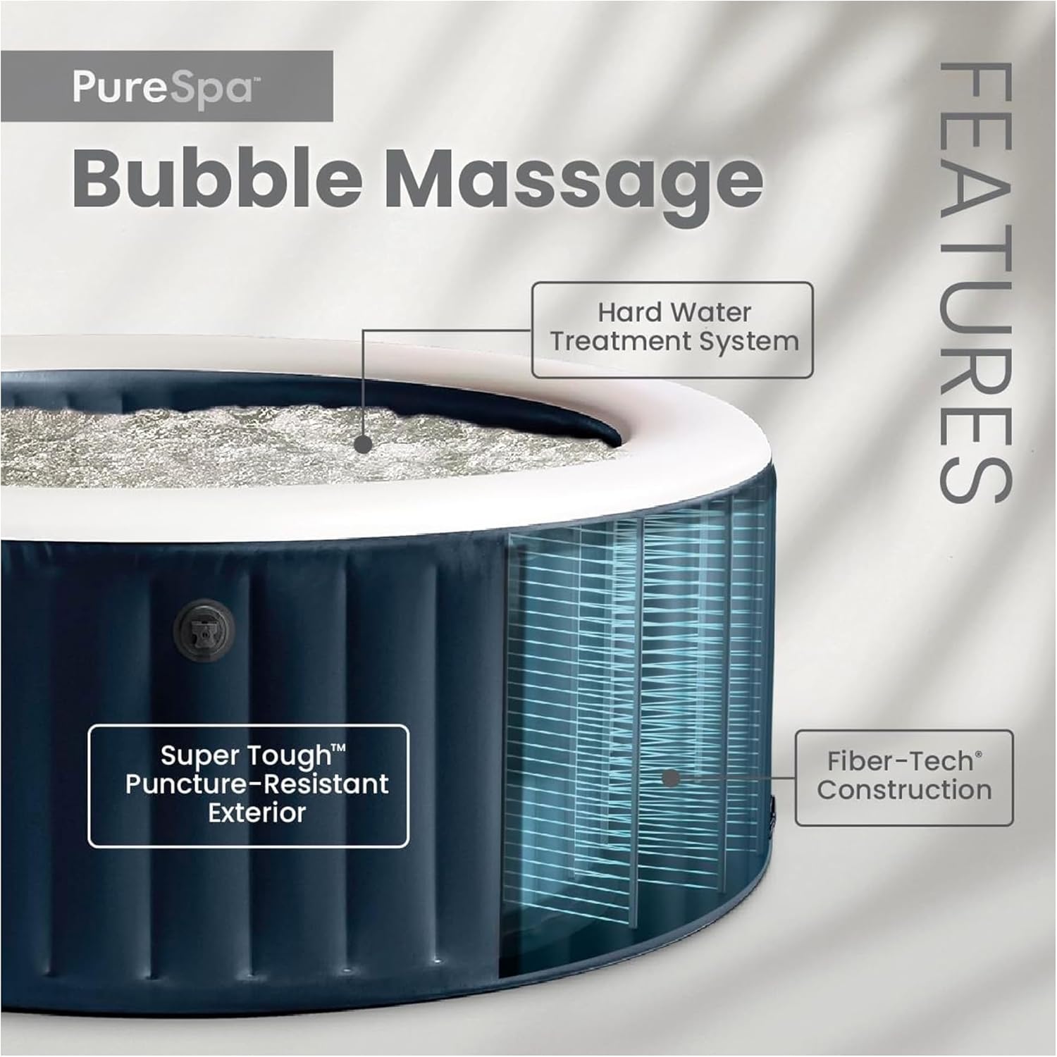 INTEX 28429EH PureSpa Plus Bubble Massage Spa Set: Saltwater System Ready, Includes Energy Efficient Spa Cover – 2 Contoured Headrest – LED Light – 4 Person Capacity – 77