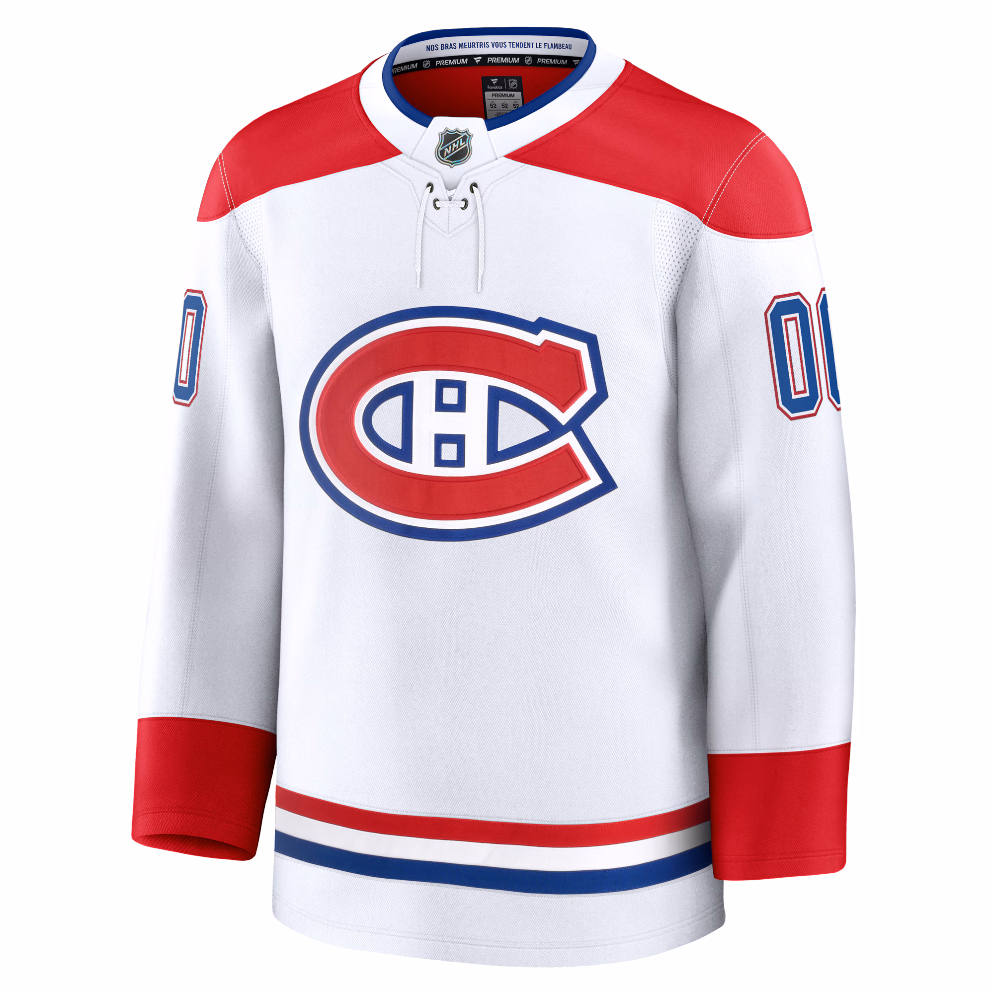 Montreal Canadiens Fanatics Away Premium Custom Jersey - White